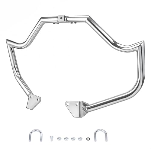 Front Engine Guard Crash Bar for Harley Dyna Low Rider Fat Bob - color: Chrome