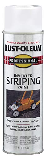 Rust-Oleum Professional Stripe White Inverted Striping Spray Paint - color: White, size: 18 Ounce (Pack of 1)