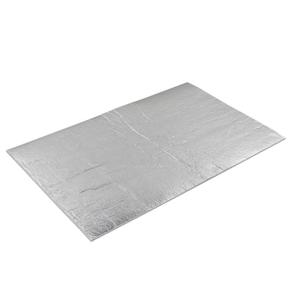 190mil Heat Shield Aluminum Foil High Temperature Insulation Mat 2300℉ Ceramic Fiber Barrier Thermal Material Sheet Protection (None-Adheisive,24" x 24") - size: 190mil-24" x 24", style: None-Backing Paper
