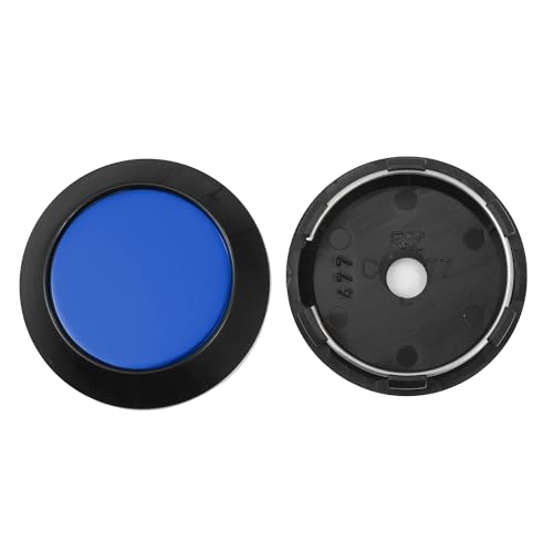 ACROPIX 4pcs OD 70mm/2.76" Black Gloss Blue Car Wheel Center Hub Caps