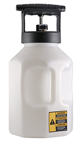 Mityvac MV6400 Fluid Dispensing System for Filling or Topping Fluids, 1.2 Gallon Reservoir, Manual Pump, Pressure Gauge and Relief Valve, Auto-shutoff Valves, 5' Hose with Flow Control Valve - style: MV6400