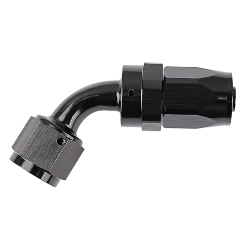 EVIL ENERGY 6AN Hose End Fitting 60 Degree Swivel for CPE Braided Fuel Hose Black - size: 6AN, style: 60 Degree
