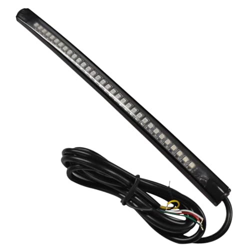 ZIMISI Universal LED Strip Tail Brake Stop Light, 8" Flexible Car LED License Plate Tail Light Bar, Waterproof Motorcycle Brake Light, Car Led Lights for Quad, Scooter, Cruiser, Off Road