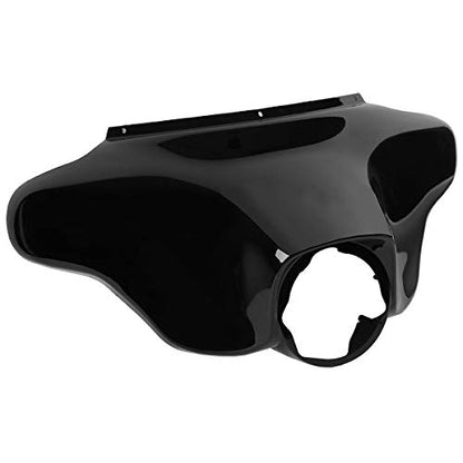 TCMT Batwing Inner Outer Fairing w/ 8'' Clear Windshield Fit For Harley Touring Street Glide FLHX Electra Glide Ultra Classic FLHT FLHTC FLHTCU 1996-2013 - color: Black Fairing Set#4