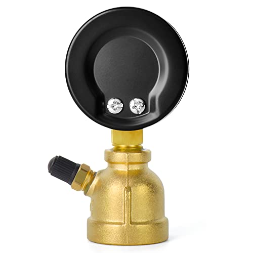 MEANLIN MEASURE 0-15Psi Forged Brass Air Test Pressure gauges, 3/4" FNPT Connection, 2" Double Graduated, Bell Shape Body Assembly, -3-2-3% Accuracy - size: 0-15Psi, style: Brass Body