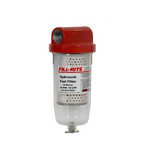 Fill-Rite F1810PC1 10 Micron Particulate 25 GPM Clear Bowl Fuel Filter with 1" Filter Head - style: 25 GPM Particulate Clear