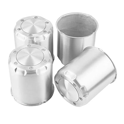 4Pcs 4.25" OD 4.65" H Gear Style Trailer Wheel Center Caps for Rim - size: 4.25" OD 4.65" H
