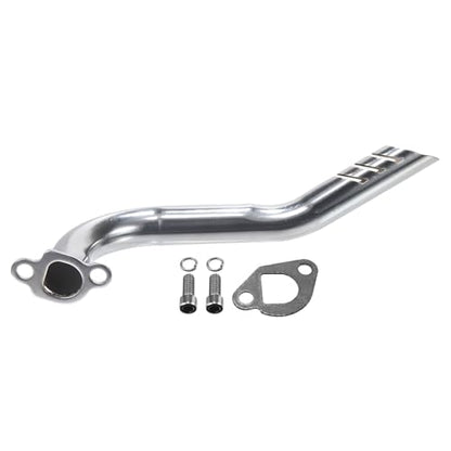 Exhaust Header Pipe Kit For Predator 212cc 224cc 196cc For Coleman CT200u CT200u-ex BT200X KT196 6.5hp Baja Warrior MB200 GX160 GX200 Clone Engine Go Kart Mini Bike Silver - style: Silver