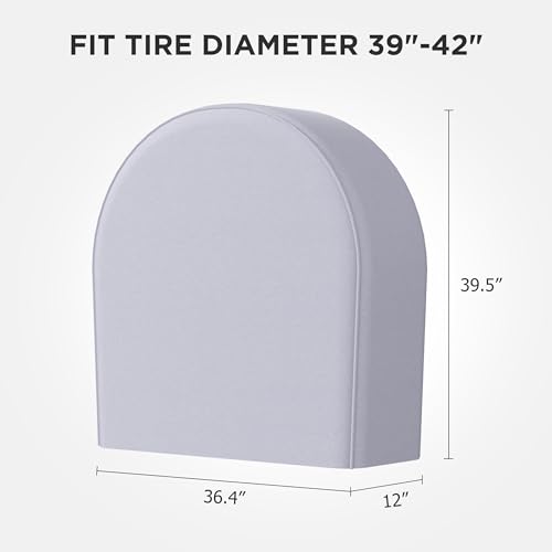 eletecpro RV Tire Covers, Fit 39-42 Inch Tire Diameters, Gray, 4-Pack - color: Gray, size: XXXL (Fits Tire Diameters 39''-42'')