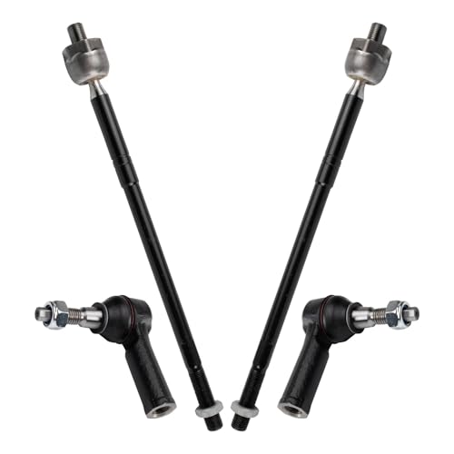 TRQ Inner and Outer Driver and Passenger Side Tie Rod Set 4 Piece - style: PSA83335