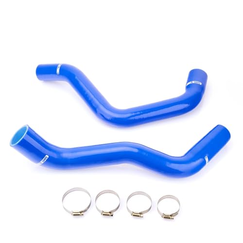 Radiator Coolant Silicone Hose Kit Upper and Lower 2Pcs, Fit for Dodge Ram 1500 2500 3500 2004-2008 V8 5.7L Truck Engine (Blue) - color: Blue