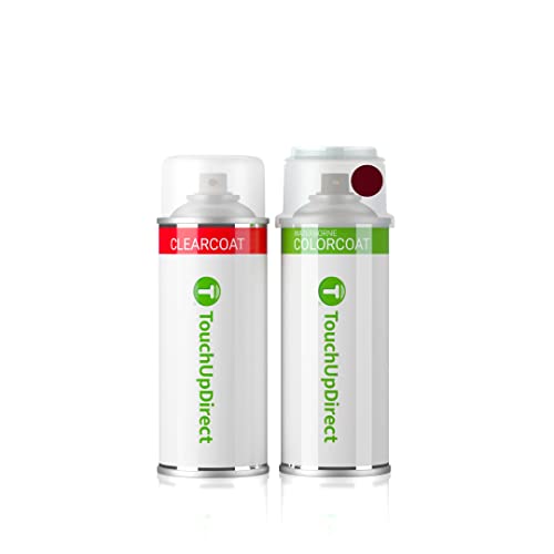 TouchUpDirect Car Paint Touch Up Spray Kit – Compatible with Toyota 3T3 Ruby Flare Pearl Exact Match Auto Paint Kit with Car Color Spray and Clearcoat, for Repainting or Scratch Repair, Essential Kit - color: Ruby Flare Pearl, style: Aerosol Spray - Essen