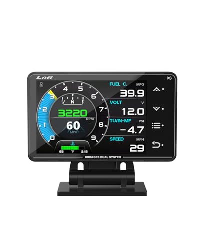 LUFI Xs OBD2 Gauge Display – Fuel Car Companion, Multi-Function & Overload Protection
