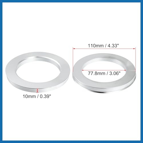 4pcs OD 110mm to ID 77.8mm Aluminium Alloy Car Hub Centric Rings