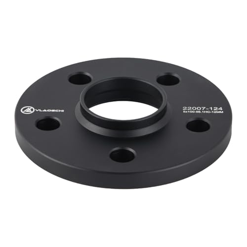Black 5x100 Hubcentric Wheel Spacers 1/2 Inch (12mm) 56.1mm Hub Bore Compatible with Subaru 5 Lug for 1995-2022 Impreza | 2005-2014 Outback | 2013-2022 BRZ | 1998-2022 Forester - Pack of 2 - size: 12mm-Pack of 2