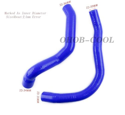 For 1991-2001 92 93 94 95 96 97 98 99 00 Jeep Cherokee XJ 6CYL 4.0L Silicone Radiator Hose Kit (blue) - color: Blue