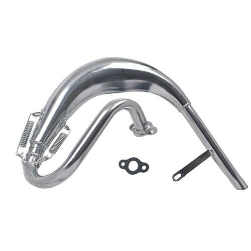 Performance Exhaust Muffler Expansion Chamber Pipe Silencer Gasket - size: Silver Split Pipe Muffler