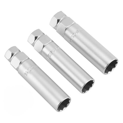CASOMAN 3-Piece 10 Spline Lug Nut Key Set, Wheel Lock Removal Tool Kit for Easy Removing and Installing Aftermarket & Factory Wheel Tire Lug Nuts, CR-V Steel - size: 3-Piece Set