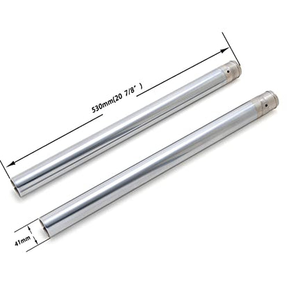 TOFR 41mm Front Fork Tubes for Harley Touring 1984-2013 OEM 45972-09 - color: Silver