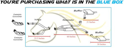 Northeastern Exhaust | Stainless Steel Front Y-Pipe, Resonator and Pair of Mufflers Exhaust System Kit Compatible for Infiniti M37 2011-2013 3.7L | Free Gaskets and Clamps Included