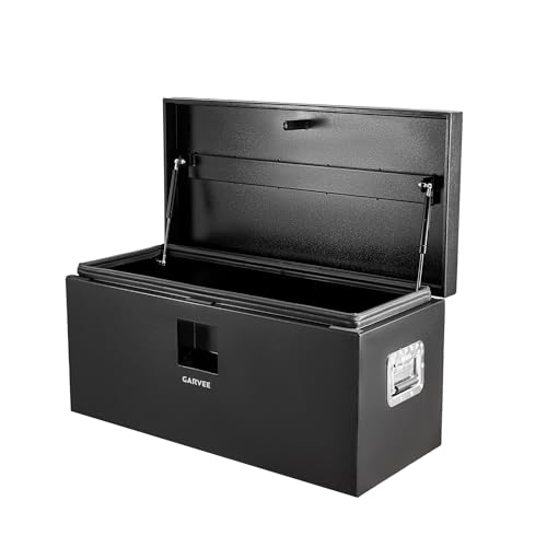 Garvee Black Steel Truck Bed Tool Box, Trailer Tongue Box, Truck Storage Organizer Tool Chest For Truck Bed, RV, Trailer - size: Black-30