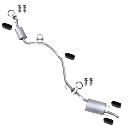 Exhaust Resonator Pipe and Muffler Kit Compatible with Honda Insight 2010-2014 1.3L | Stainless Steel | Northeastern Exhaust | Free Gaskets, Clamp, Hangers and Bolt Kit Included | Direct-Fit - color: Resonator & Muffler Kit