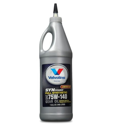 75W-140 Full Synthetic Gear Oil – 1 Quart (946 ml / 32 fl oz) – Axle & Differential Fluid – Hypoid & Limited-Slip Compatible – Extreme Pressure & Heat Protection