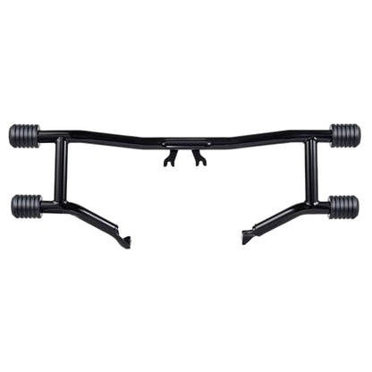 Advanblack Protek Two Step Highway Peg Crash Bar with CNC Slider Fit for 2014-2025 Harley Touring Road Glide Street Glide Electra Glide – Engine Guard Performance Upgrade (Black CNC) - color: Black CNC