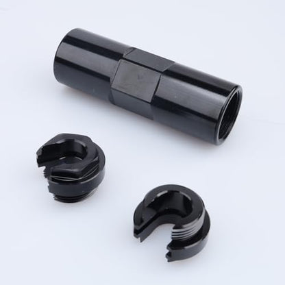 AC PERFORMANCE Aluminum Billet Double Ends 3/8 Female Quick Disconnect Fitting Adapter Black - size: 3/8 to 3/8