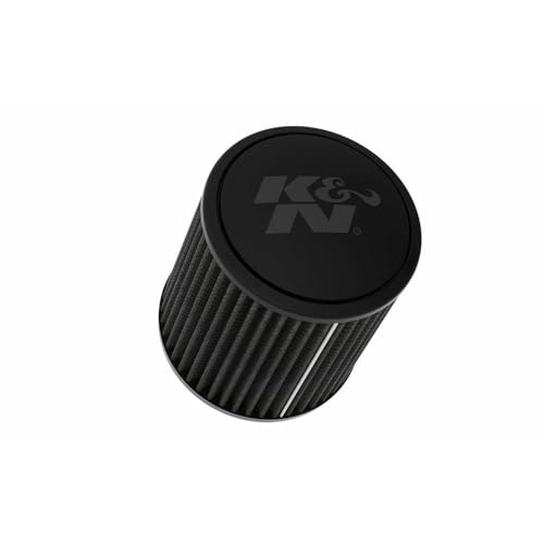 K&N Dryflow Lifetime Universal Clamp-On Air Filter: Dry Synthetic, Washable, Oil-Free: Flange Diameter: 3.5 In, Filter Height: 6 In, Flange Length: 1.5 In, Type: Dry Synthetic, RU-3110HBK