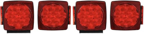 CZC AUTO 12V LED Submersible Left and Right Trailer Lights Stop Tail Turn Signal Lights for Under 80 Inch Boat Trailer Truck RV Marine-Replacement for Your Incandescent Bulb Units (Pack of 2) - size: 5" long x 1.5"width x 5"height (Pack of 2)