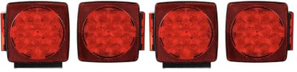 CZC AUTO 12V LED Submersible Left and Right Trailer Lights Stop Tail Turn Signal Lights for Under 80 Inch Boat Trailer Truck RV Marine-Replacement for Your Incandescent Bulb Units (Pack of 2) - size: 5" long x 1.5"width x 5"height (Pack of 2)