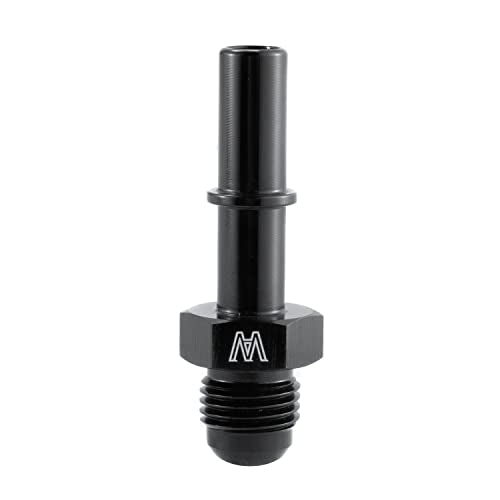 Quick Connect Male 3/8 Fuel Rail Hose to 6AN Adapter Fitting LS1 LS3 GM T-6061 Aluminum Black