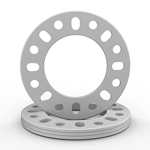 WHEEL CONNECT Light Truck Wheel Spacer,6mm thickness(1/4inch),Fit bolt pattern 8X165.1, 8X170, 8X180, Cast Aluminum, Pack of 4. - size: 8x165.1/8x170/8x180 - 6mm(1/4inch)