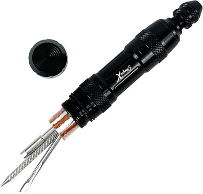 ShapeX Bike Tubeless Tire Repair Kit for MTB Cycling - Reamer, Plug Tool, Valve Core, Bacon Strips - Replacement for dynaplug