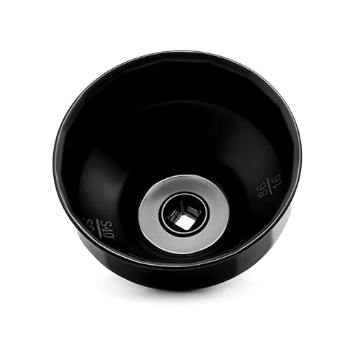 Oil Filter Wrench Cap Removal Tool 86.4mm 16 Flutes for BMW with 86mm Cartridge Style Filter Housing Caps, Oil Filter Housing Cap Removal Tool to Change Oil, Oil Filter Socket Wrench Kit for BMW
