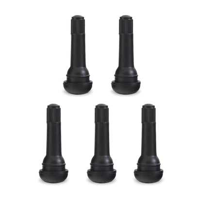 5 PCS TR414 Tire Tubeless Valve Stems, Short Black Rubber Snap-In Tire Valve Stem, Standard 0.453 Inch Rim Holes Replacement for Car, Truck, SUV, Trailer - size: 5 PCS #TR414
