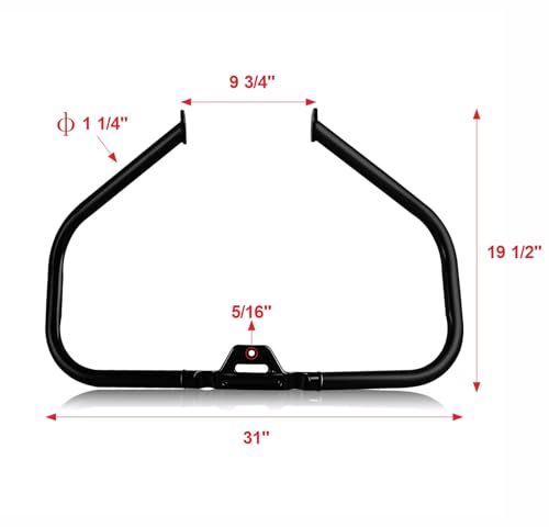 Black Engine Guard Highway Crash Bar Fits for Harley Softail Models 18-25 - color: LR-1823