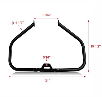 Black Engine Guard Highway Crash Bar Fits for Harley Softail Models 18-25 - color: LR-1823