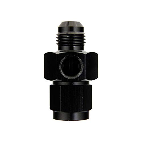GlowShift -6 an Inline 1/8-27 NPT Fuel Pressure Sensor Thread Adapter