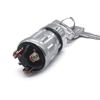 mankk 3 Wires Ignition Switch with Key 12V Universal Engine Starter Key Switch Off/On/(Start) 3 Position with 2 Keys for Car Motorcycle Tractor UTV ATV Modified Car
