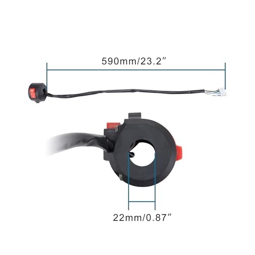 GOOFIT 5+4 Pin 9 Wire 3 Function Left Starter Kill Light Switch Assembly Replacement for 50cc 70cc 90cc 110 cc 125cc 150cc ATVs Quad Motorcycles Bike Scooter ATV Snowmobiles.