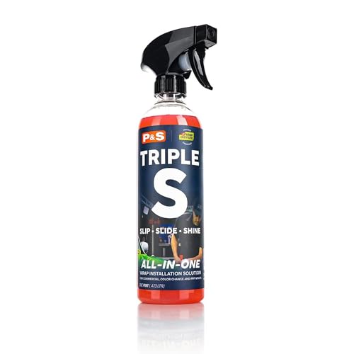 P&S Professional Detail Products - Triple S - Wrap & PPF Installation Solution - Easily Prepare Vehicle Surfaces; Helps Films Slide Easily Across The Surface; Enhances The Finished Look (1 Pint) - size: 1 Pint