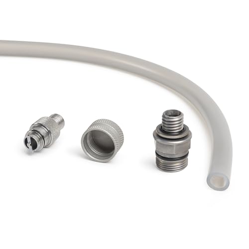 Stahlbus Oil Drain Valve Plug M12x1.75x12mm - CLEAN, EASY, NO TOOL Oil Change - Includes Oil Drain Plug, Washer, Cap, Connector, Silicone Hose - size: M12x1.75x12mm