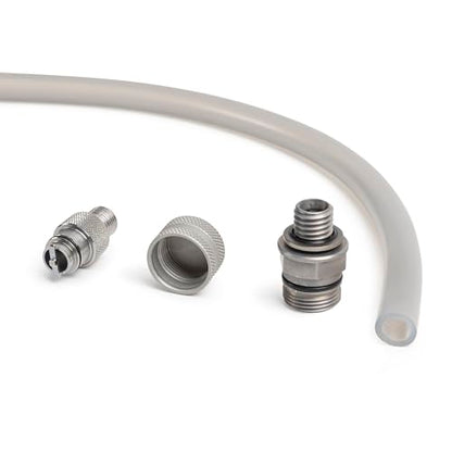 Stahlbus Oil Drain Valve Plug M12x1.75x12mm - CLEAN, EASY, NO TOOL Oil Change - Includes Oil Drain Plug, Washer, Cap, Connector, Silicone Hose - size: M12x1.75x12mm