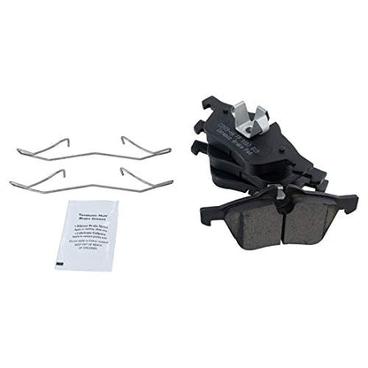 TRQ Front and Rear Brake Pad and Rotor Set Ceramic Vented Solid Rotors - style: BKA11651