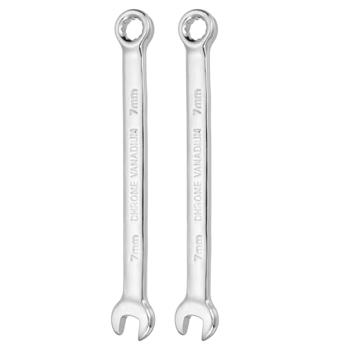 HARFINGTON 2pcs Combination Wrench 7mm Metric 12-Point Box and Open End - size: 7mm