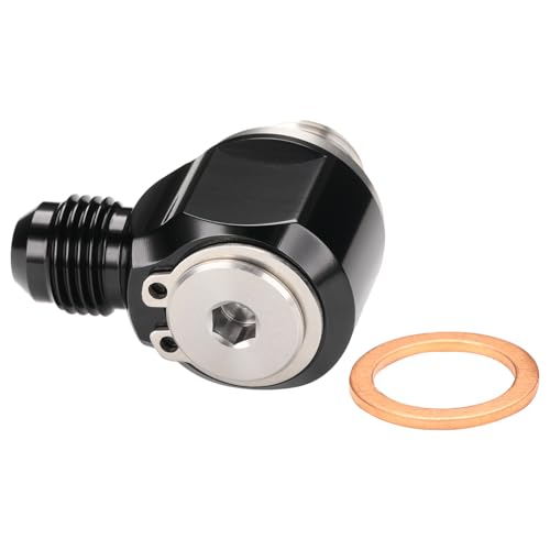 6AN Male Flare Banjo to M16x1.5 Stainless Steel Banjo Bolt Assembly Fitting Adapter Black - size: 6AN to M16x1.5