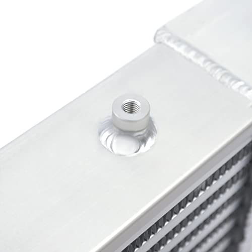 Intercooler, 24.5" x 12.5" x 3" Universal Aluminum Intercooler Kit, 2.5" O.D In/Out One Side, Front Mount Intercooler for All Cars and Trucks, Direct Replacement, Silver - size: 24.5" x 12.5" x 3"