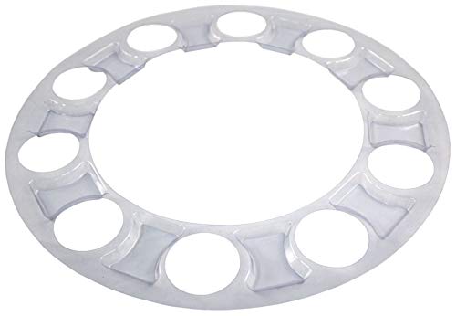 Chrome ABS 33 mm Thread-On Spiked Axle Cover Combo Kit with Removable Hub Caps and Lug Nut Covers for Semi Truck